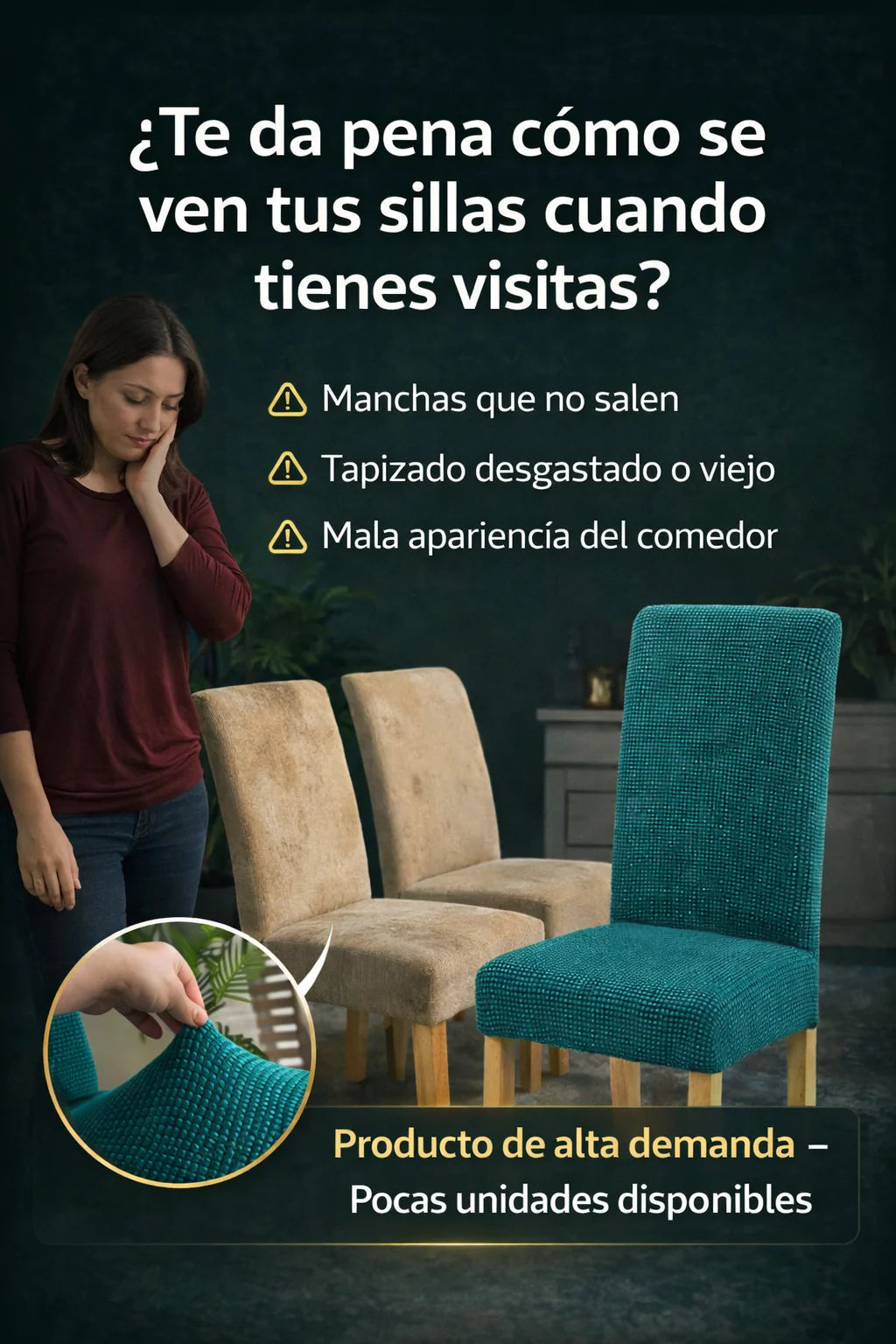 ¿Te da pena cómo se ven tus sillas cuando tienes visitas?