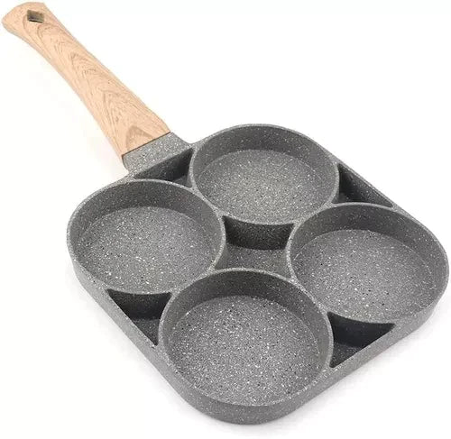 [COCINA 4 A LA VEZ] Sartén Antiadherente 4 Puestos — Apta Inducción