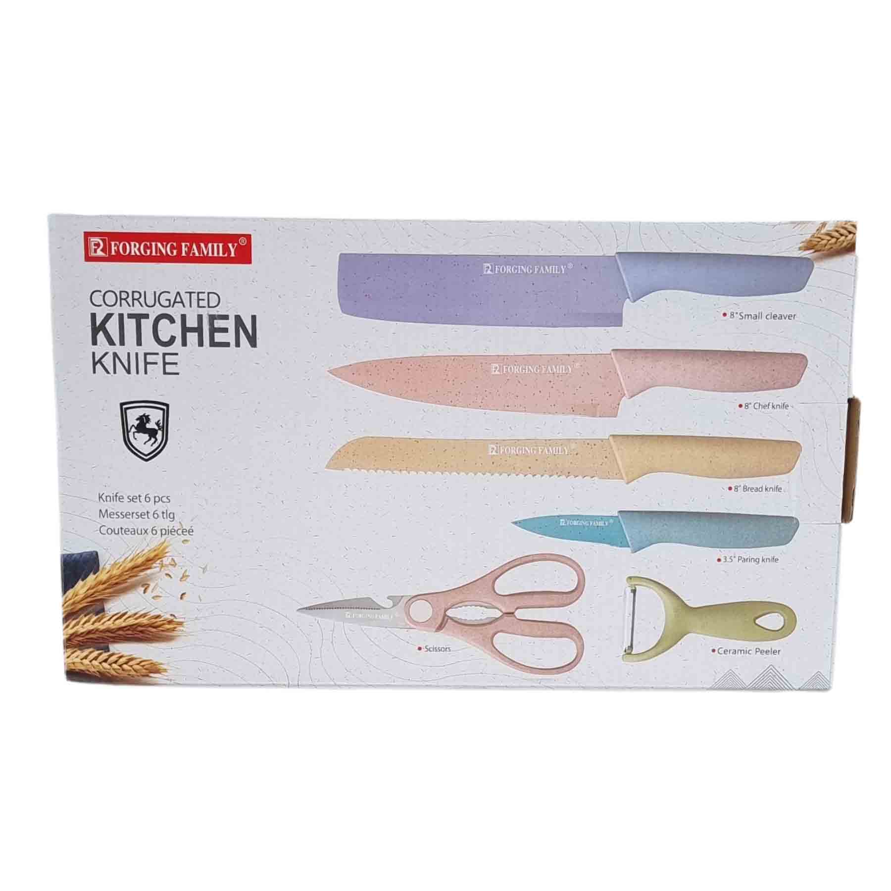 Set De 6 Cuchillos De Cocina