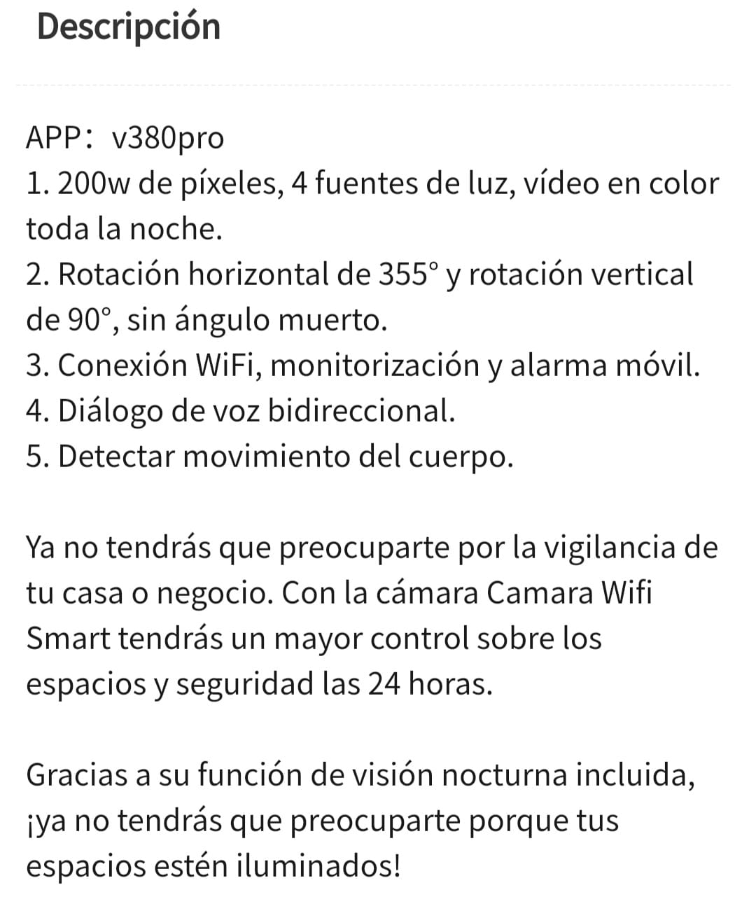 Cámara de Seguridad WiFi 360°