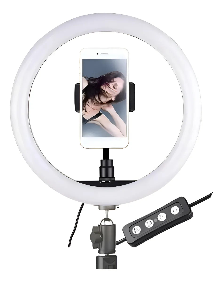 Anillo De Luz LED Con Soporte Para Celular