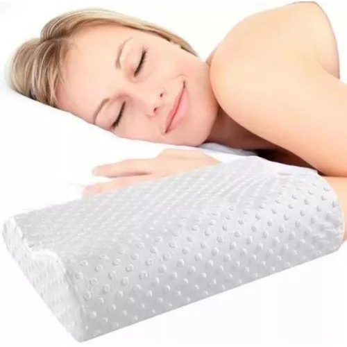 Almohada ortopédica cervical de memory foam con contorno ergonómico