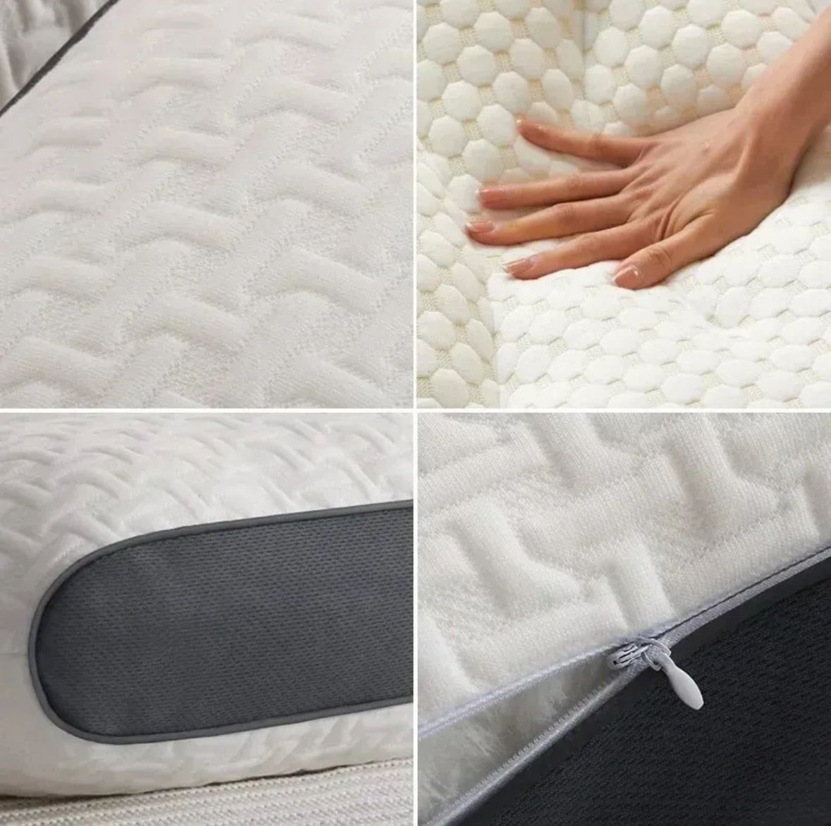 Detalles: textura transpirable, espuma que se amolda, malla 3D y cierre