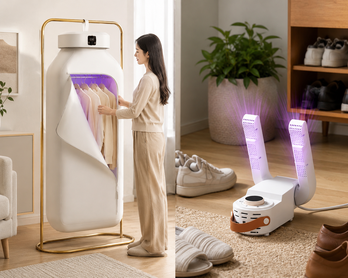 [ADIÓS A LA ROPA HÚMEDA] Secadora Portátil UV 2 en 1 + Secador de Zapatos