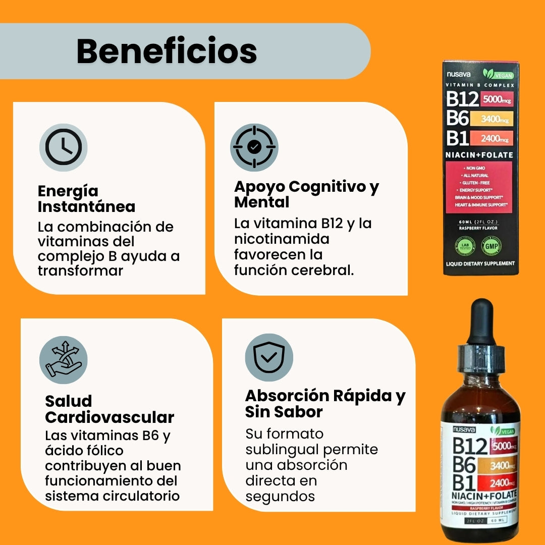 Beneficios del complejo de vitamina B líquido