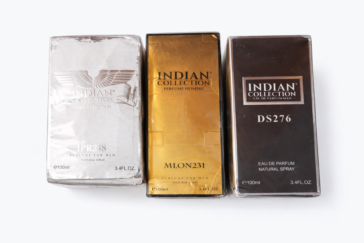 Kit 3 Perfumes Hombre Indian Collection - frascos