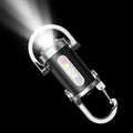 Mini linterna LED COB recargable con mosquetón e imán