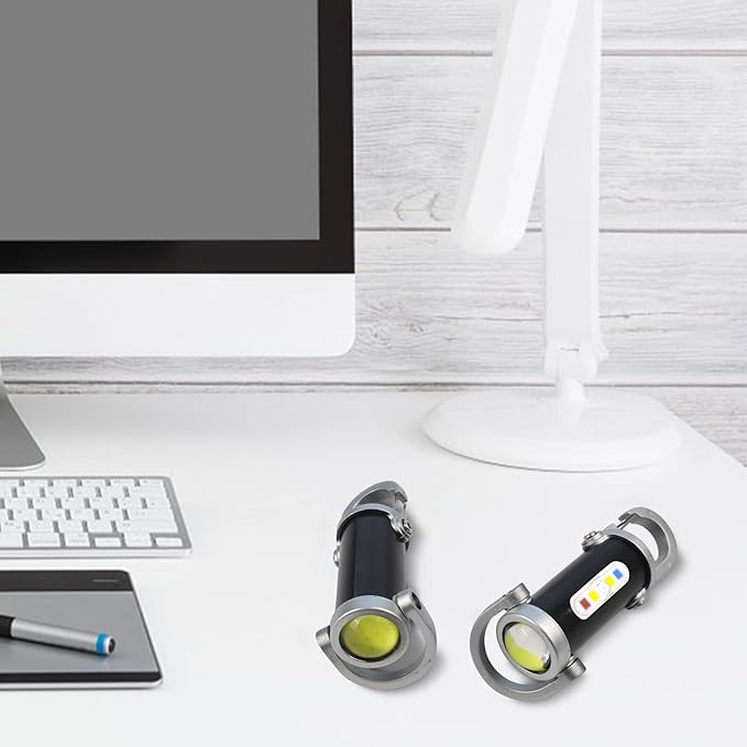 Mini linterna LED COB recargable USB con base magnética