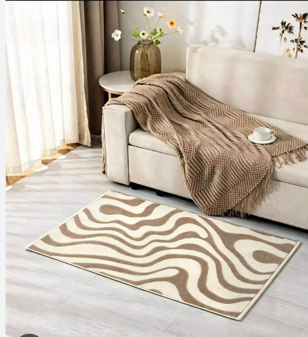 Alfombra nórdica 120x80 en living