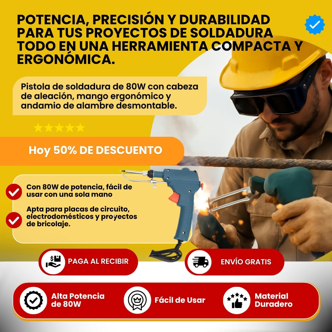 Pistola de soldar automática: potencia, precisión y durabilidad para tus proyectos de soldadura