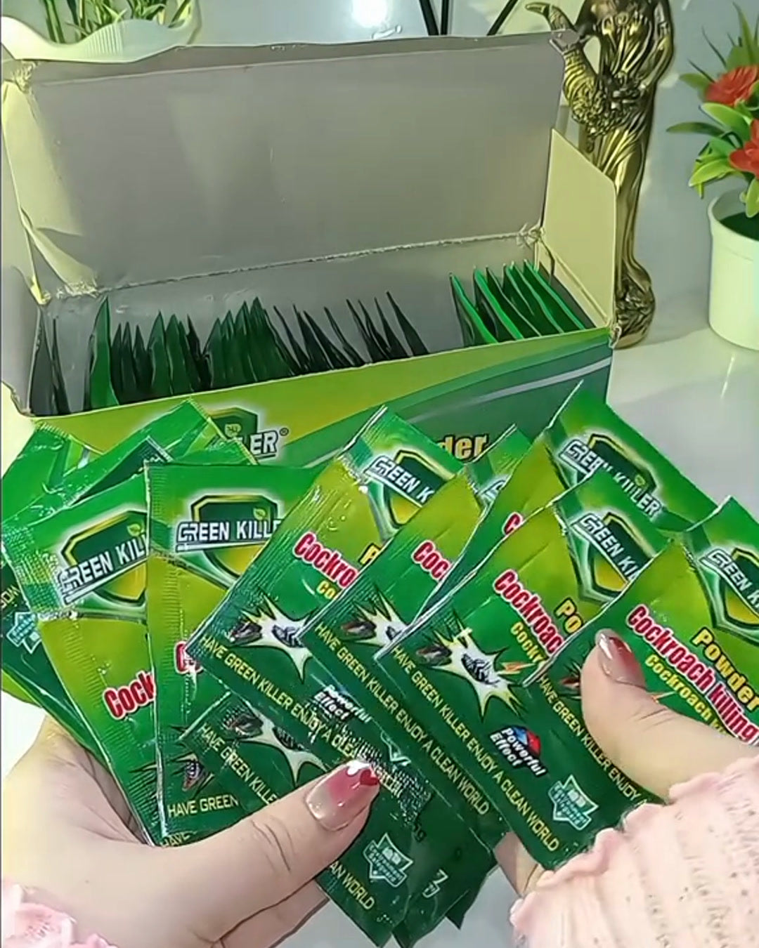 Sobres individuales de 5 g del cebo en polvo Green Killer