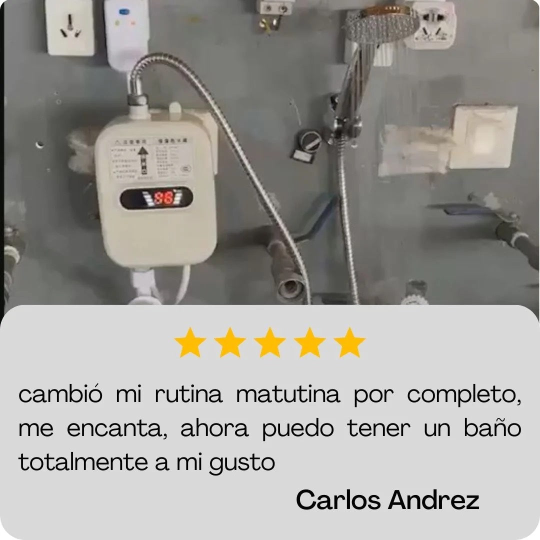Calentador en uso