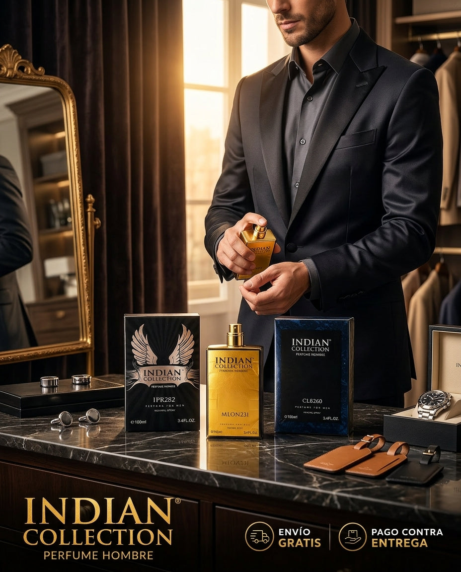 Kit 3 Perfumes Hombre Indian Collection - Aroma que roba miradas