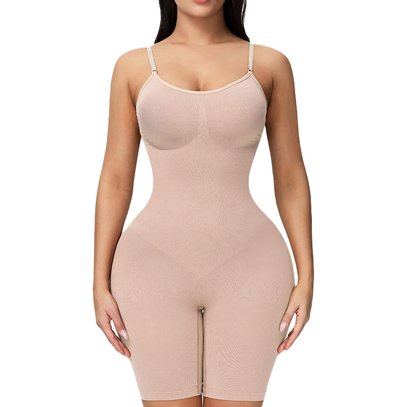 Body faja moldeadora color beige con tirantes ajustables