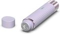 Depiladora facial portátil color lila con tapa y cabezal rotativo