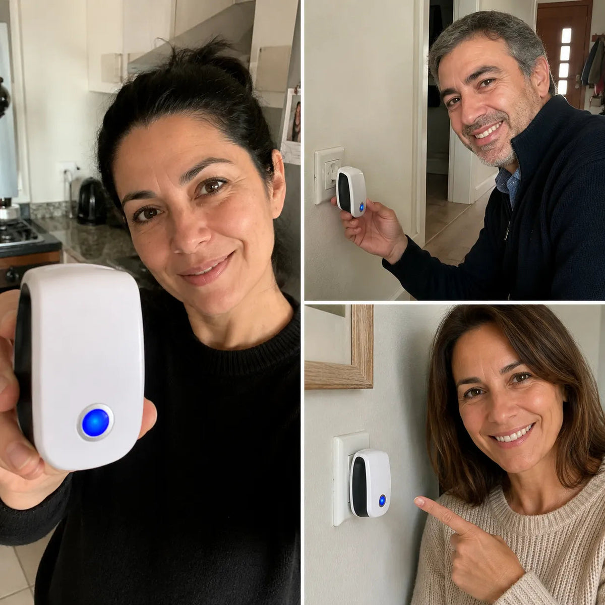 Clientes con su repelente ultrasónico instalado en casa