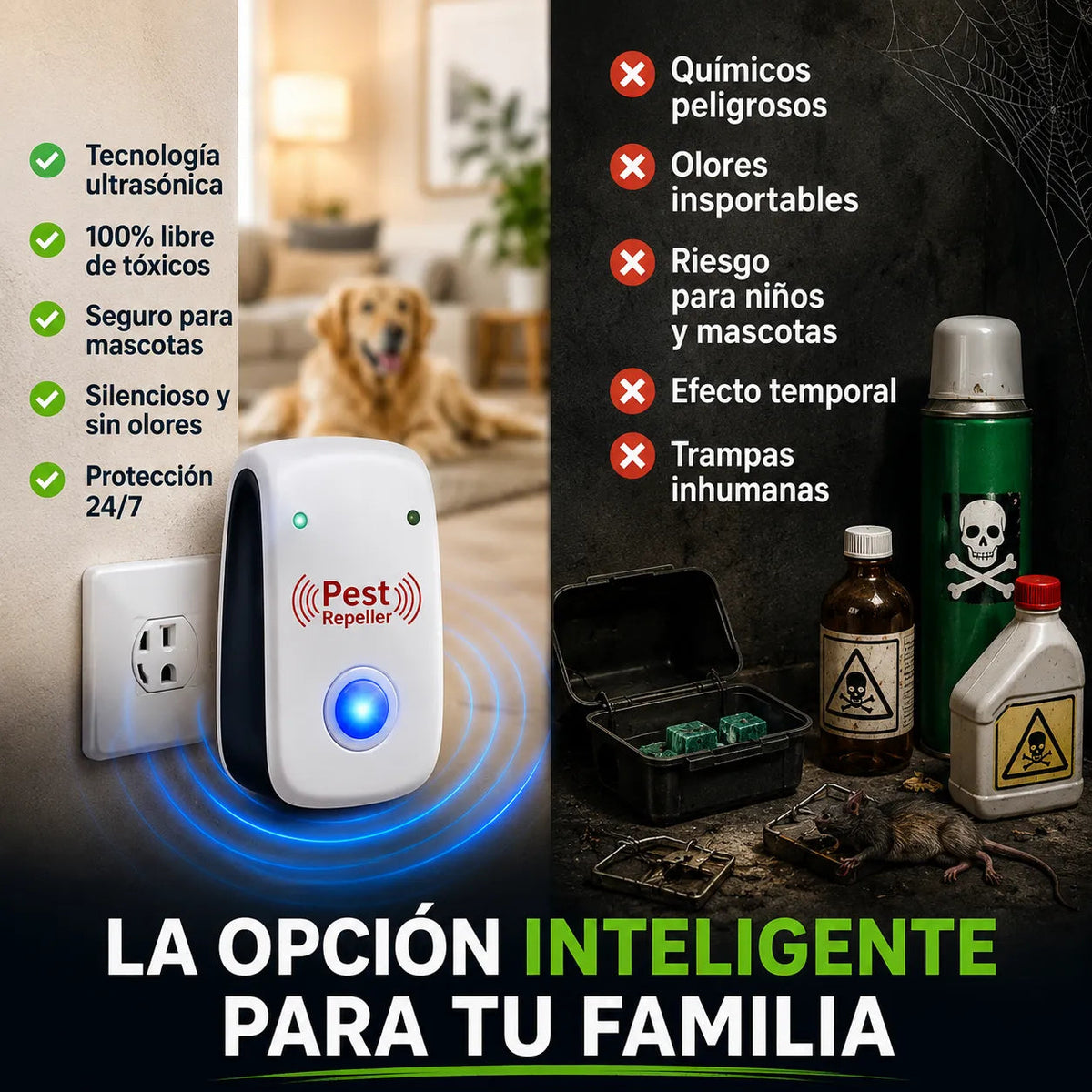 La opción inteligente para tu familia vs venenos y trampas