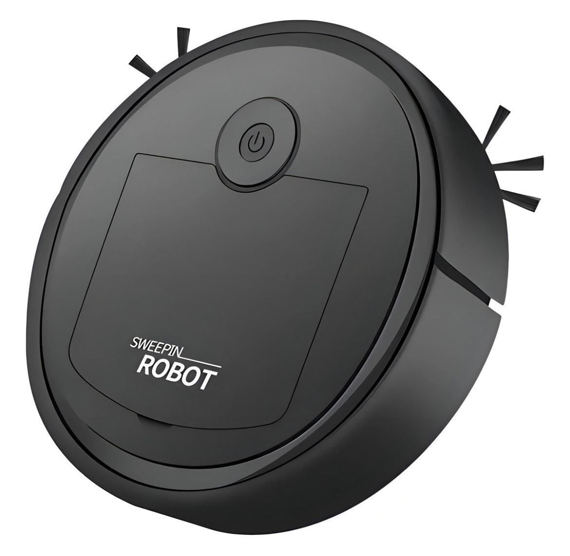 Robot aspirador 3 en 1 negro visto desde arriba
