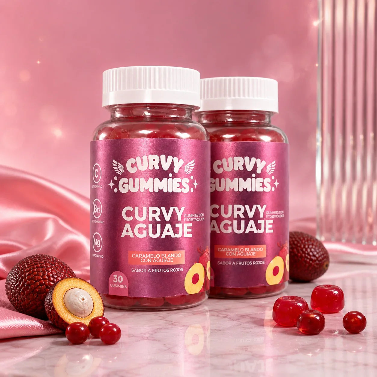 Curvy Gummies con aguaje amazónico y frutos rojos